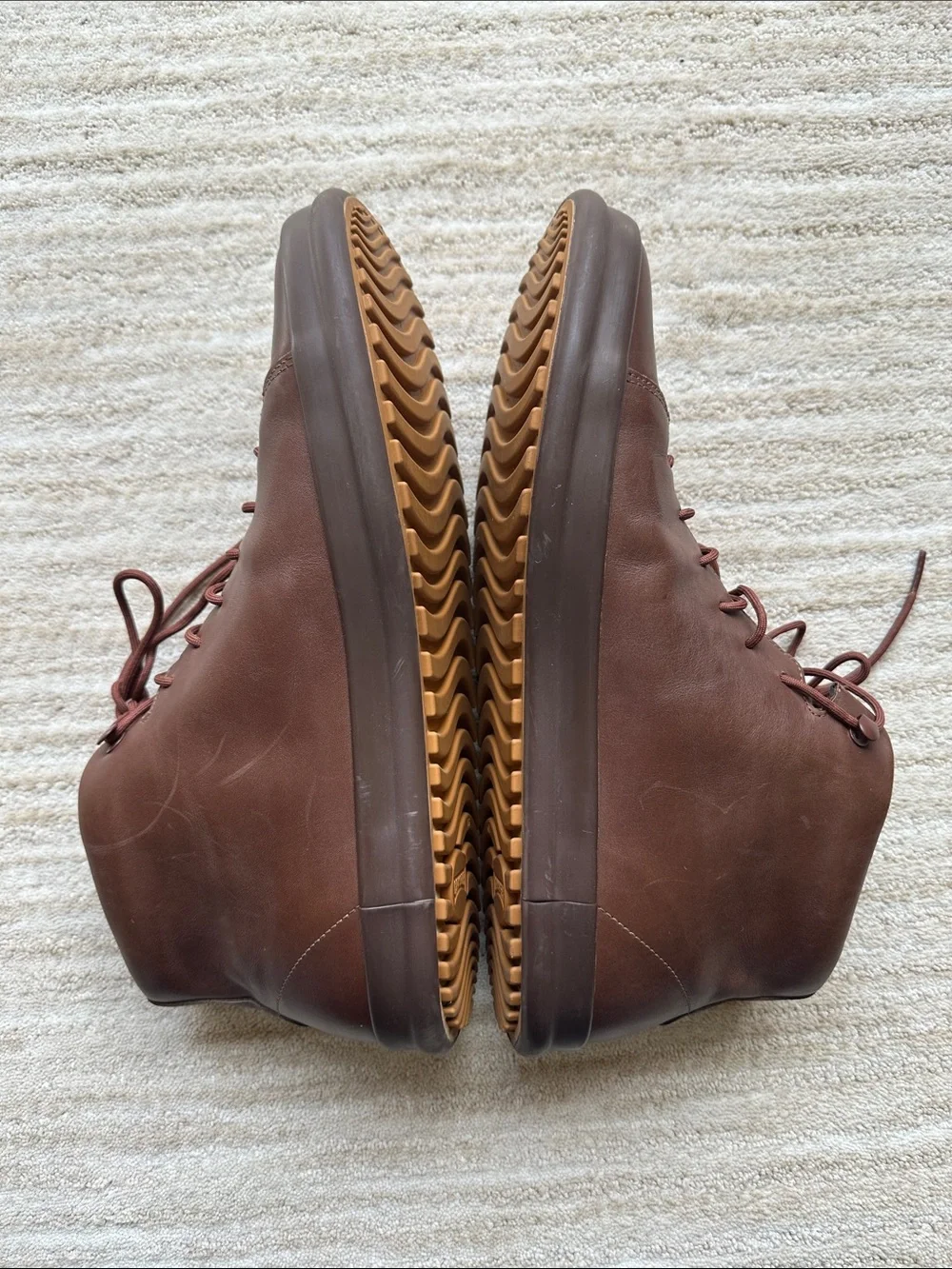 Like New Camper Chasis Sport Brown Leather Ankle Boot Chukka Style Sneaker Sz 11